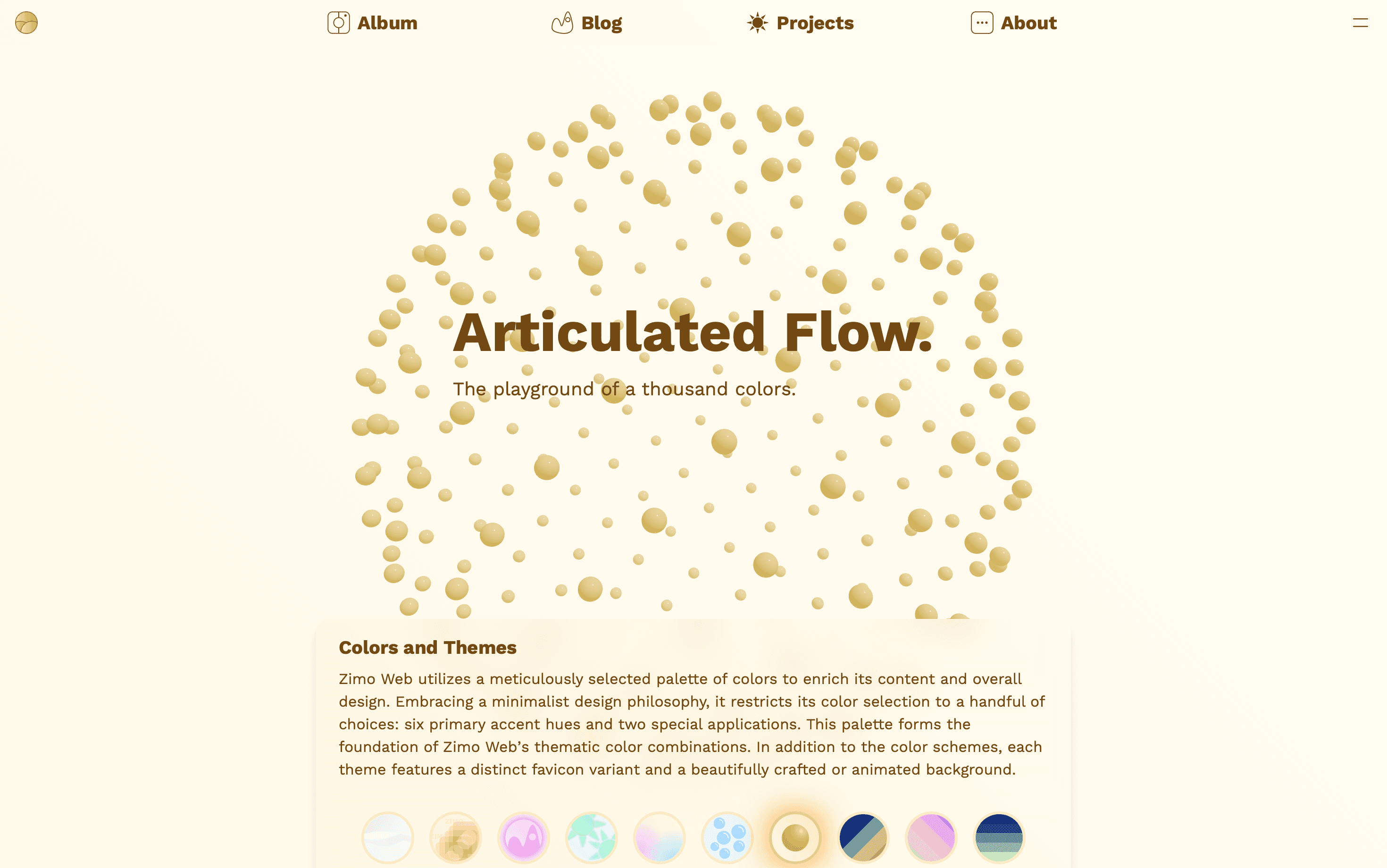 Gold theme.