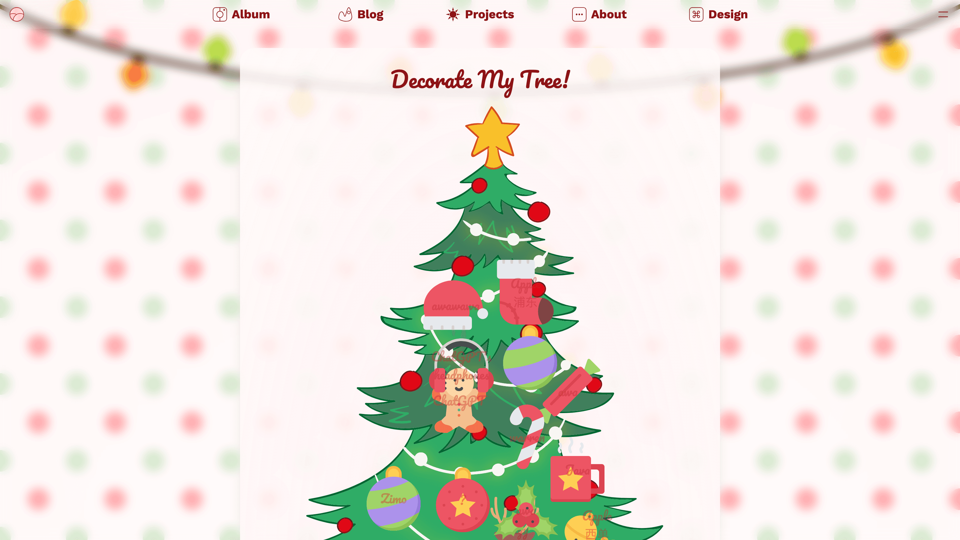 Christmas tree.
